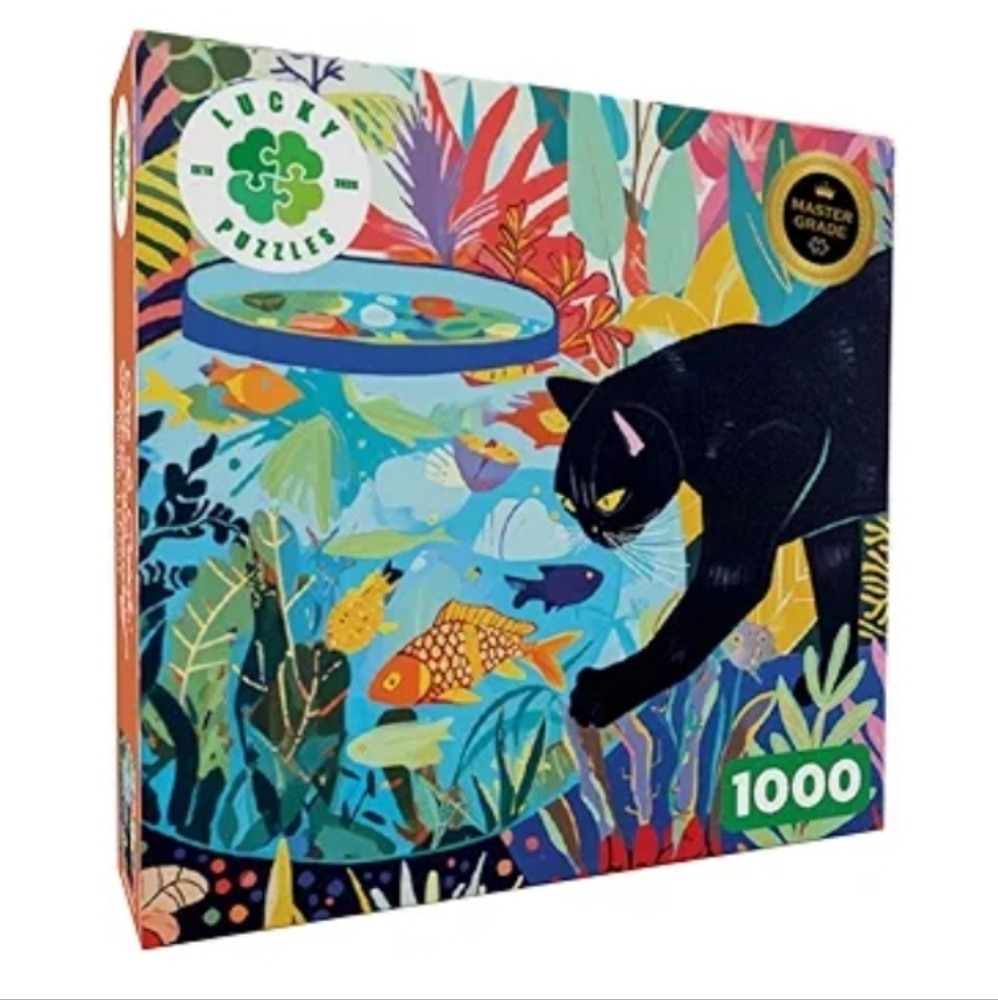 Lucky Puzzles - Cat & Catch : Feline Mischief 1000 Piece Puzzle